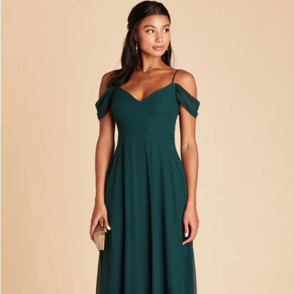 NWT Birdy Grey Devin Convertible Bridesmaid Dress Emerald Green Medium